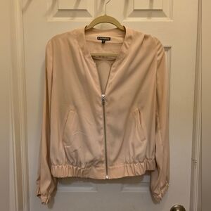 Express Women's Light Tan Bomber Jacket